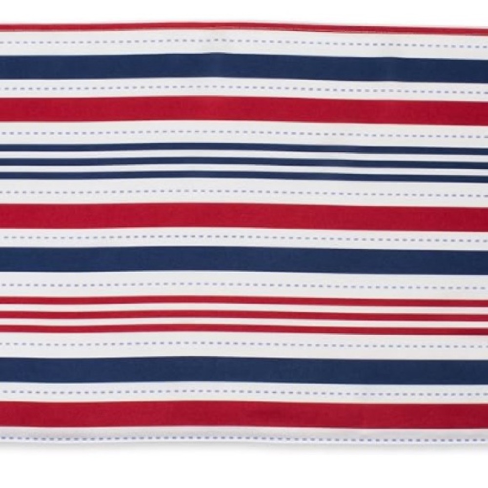 New! DII Patriotic Stripes Table Runner, 14x108, Red, White, & Blue set of 2!